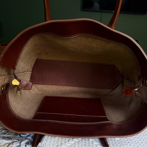 Large Teddi Joelle Structured Leather Work Tote - Picture 5 of 10